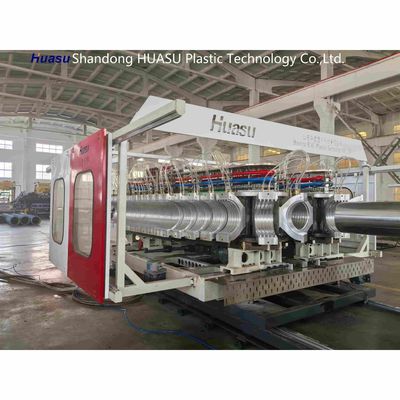 High Speed Single Screw Extruder Double Wall Corrugated Pipe Production Line with Online Belling and Siemens PLC System