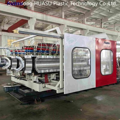 High Speed PVC Corrugated Pipe Extrusion Line for 32-800mm Diameter Pipes with 500-2000Kg/H Output and Siemens PLC System