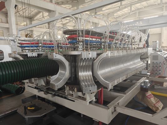 Double Wall Corrugated Pipe Extrusion Line with 32-1600mm Cutting Diameter, Siemens PLC Control, and Online Belling for PVC/PE/MPP/PA/HDPE Pipes