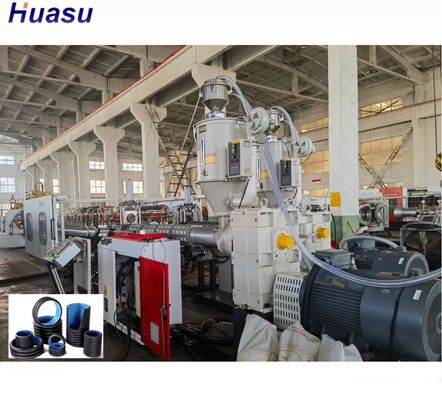 Double Wall Corrugated Pipe Extrusion Line with 38crmoaia Screw Barrel
