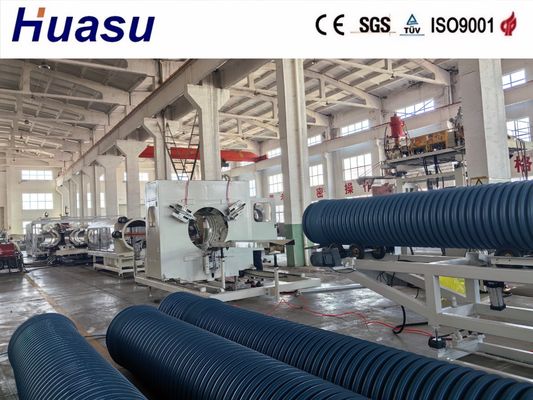 High Capacity Durable DWC Pipe Extrusion Line for 300mm-1600mm PVC/PE Corrugated Pipe Production