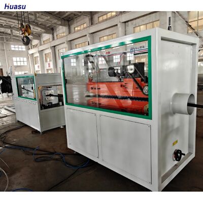 PLC Control Single Wall Corrugated Pipe Extrusion Line with Barrel Nitriding Depth 0.4～0.7 Mm and Schneider/Siemens Electric Components