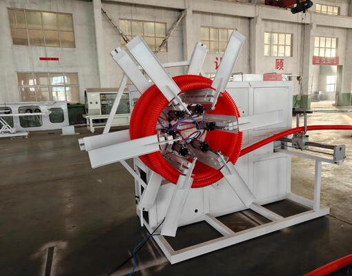 Water Cooling Single Wall Corrugated Pipe Extrusion Line with Ld Ratio 33/38/40 and Automatic Feeding for Plastic Pipe Production