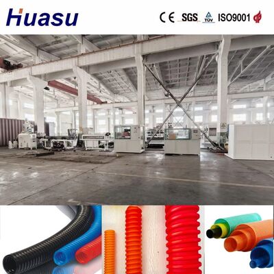 30-200mm HDPE PE PVC PP Single Wall Corrugated Pipe Extrusion Line with PLC Control System for Durable Pipes