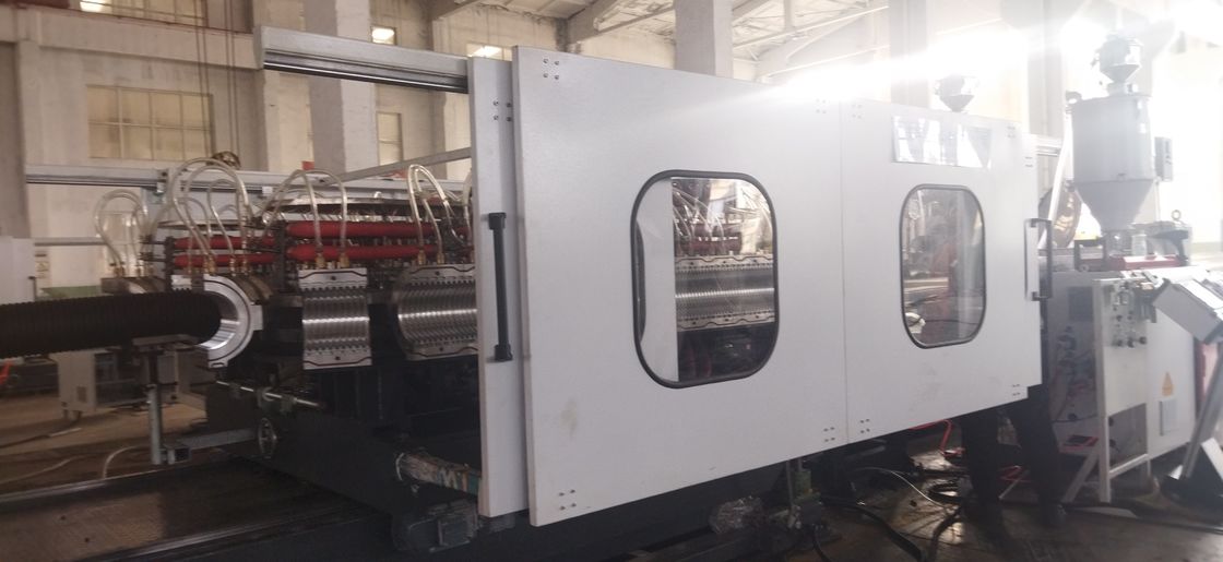 पानी या एयर कूलिंग डबल वॉल नालीदार पाइप एक्सट्रूज़न लाइन जिसमें सीमेंस के मुख्य विद्युत भाग और HV>940 बैरल कठोरता है