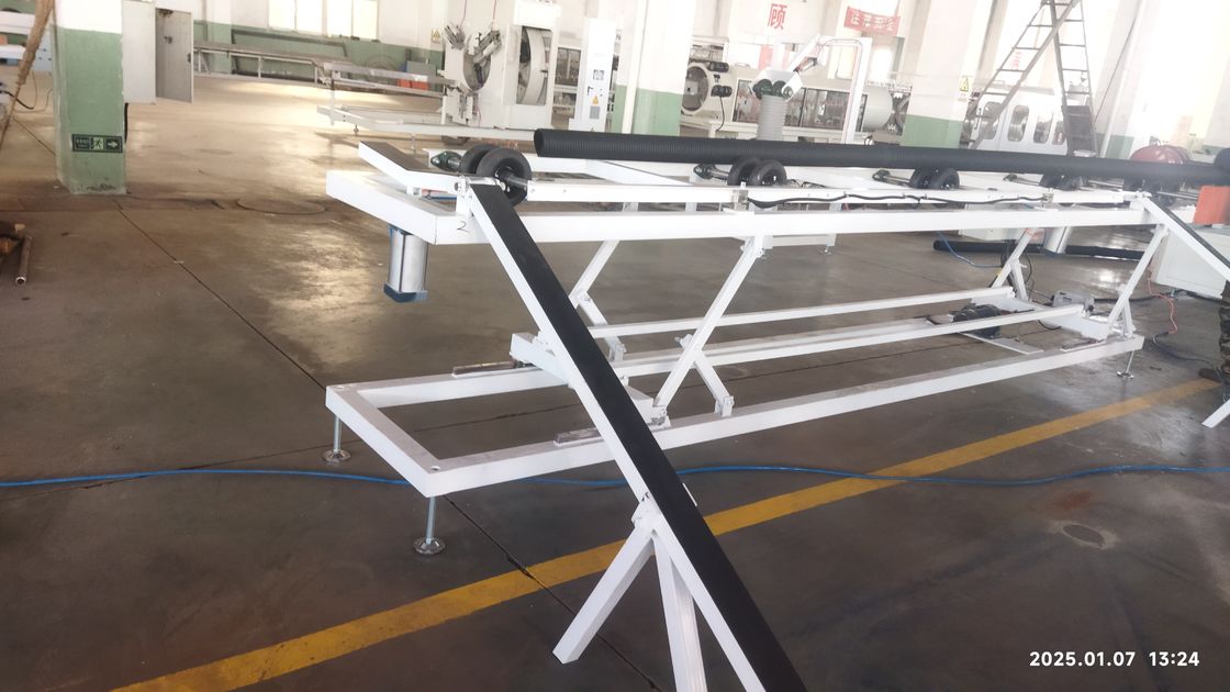 टिकाऊ डबल वॉल नालीदार पाइप एक्सट्रूज़न लाइन 250-1000 किलोग्राम/घंटा क्षमता के लिए पूर्ण इंटरमेचिंग एंगेजमेंट सिस्टम और एकल-स्क्रू डिजाइन के साथ