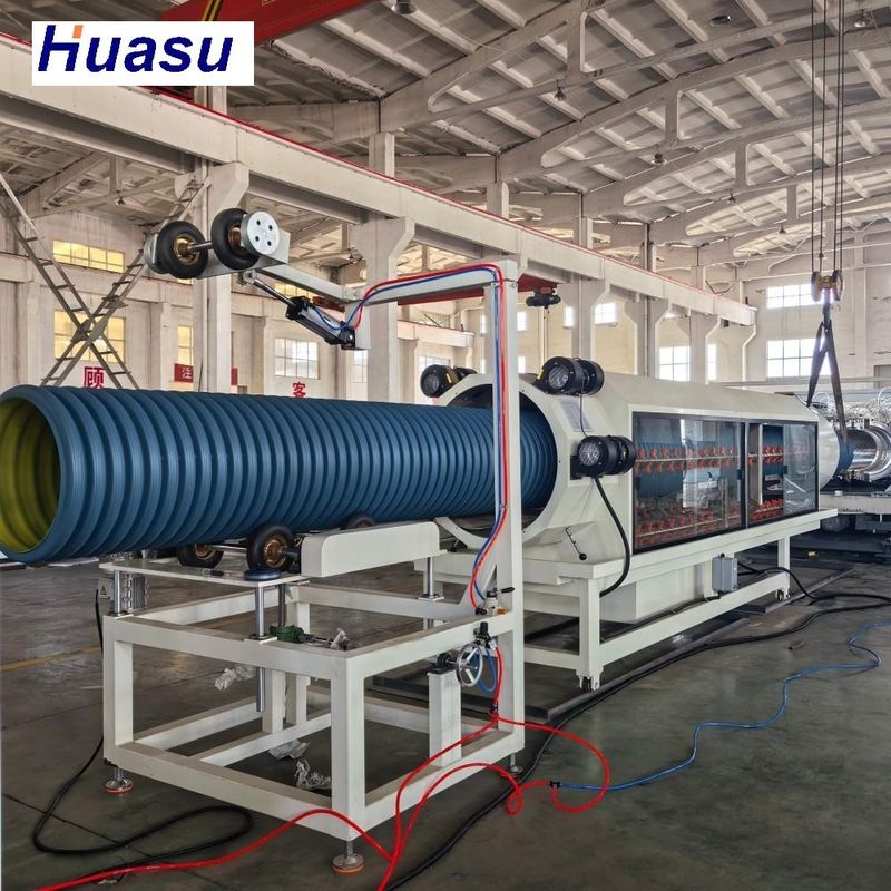 उच्च घनत्व वाली स्वचालित डबल वॉल नालीदार पाइप मशीनरी