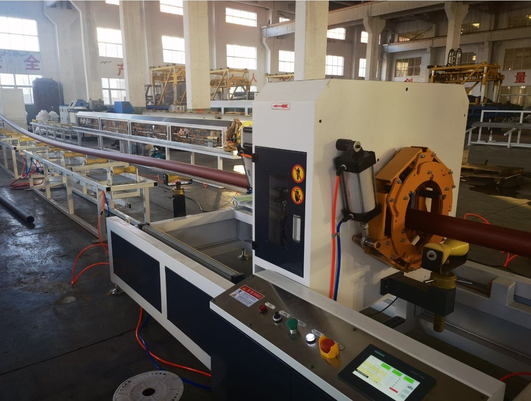 एचडीपीई पाइप एक्सट्रूज़न लाइन मशीन WEG मोटर के साथ सीमेंस बीइड मोटर के लिए पीई पीपी एचडीपीई पीवीसी प्रसंस्करण सामग्री चयन