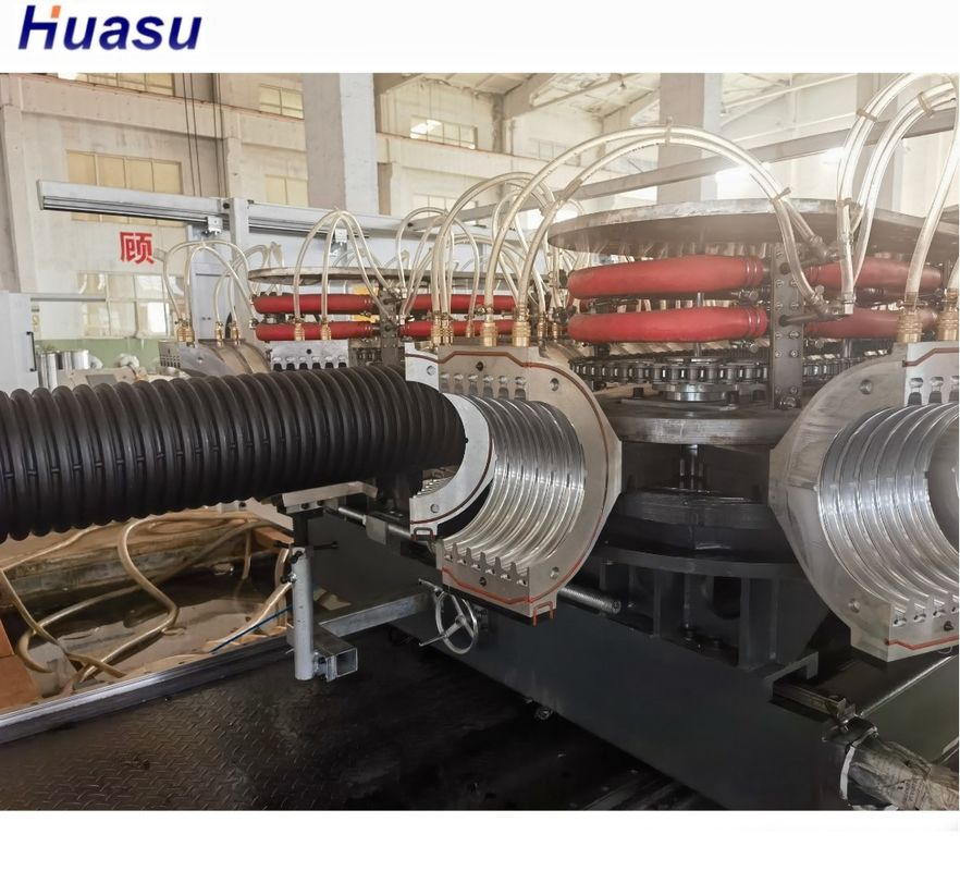 तार और केबल पाइप लाइन उत्पादन के लिए एकल पेंच नालीदार पाइप एक्सट्रूज़न लाइन