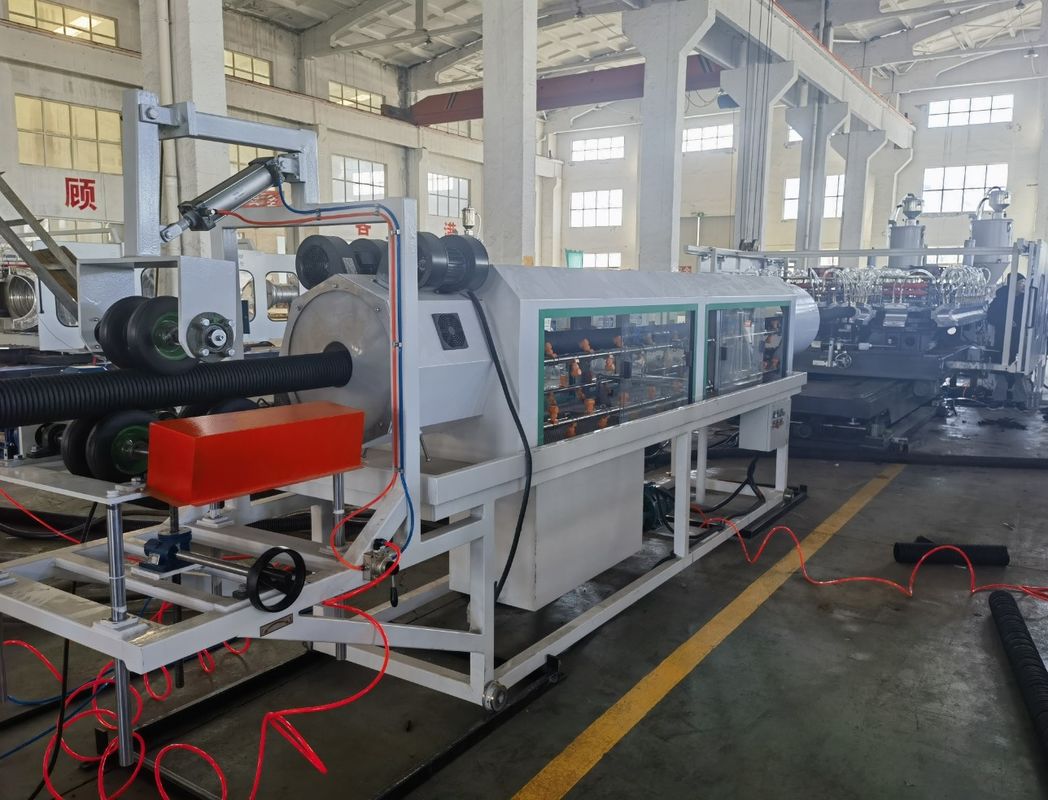 पीई पीपी पीवीसी डबल वॉल नालीदार पाइप एक्सट्रूज़न लाइन पाइप मशीन एक्सट्रूज़न पानी निकासी के लिए