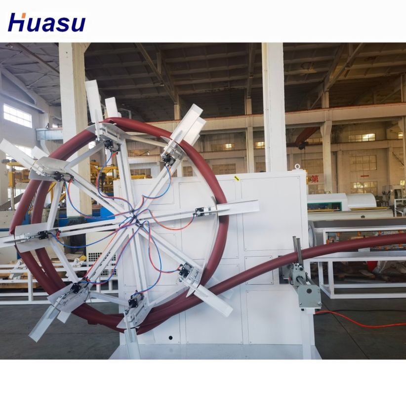 बहुमुखी और अनुकूलन योग्य समाधानों के लिए पीएलसी नियंत्रित ठोस दीवार एचडीपीई पाइप एक्सट्रूज़न लाइन