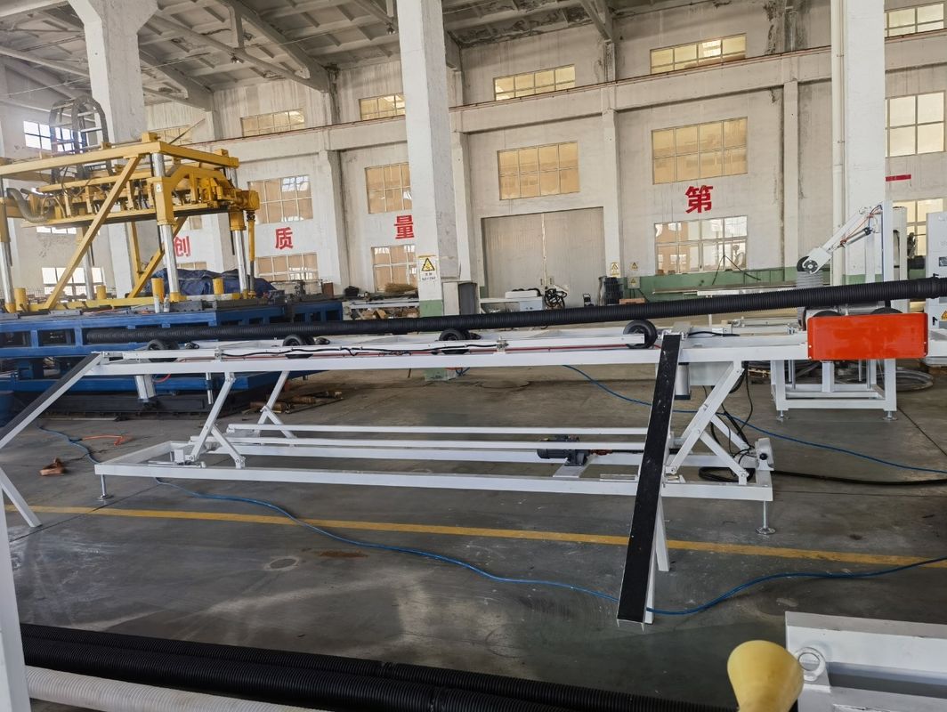 16-1500mm व्यास नालीदार पाइप मशीन हेलिकल गियर प्रदर्शन के साथ