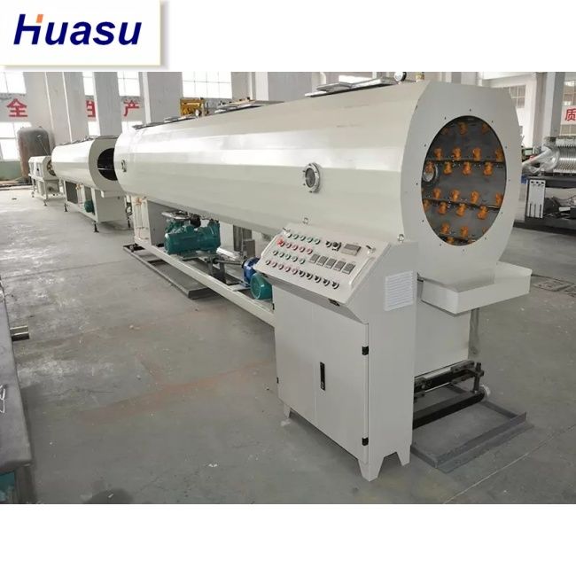 डीडब्ल्यूसी पाइप एक्सट्रूज़न लाइन 32-1600 मिमी पाइप व्यास 60-2000 किलोग्राम/घंटा क्षमता और सीमेंस पीएलसी प्रौद्योगिकी