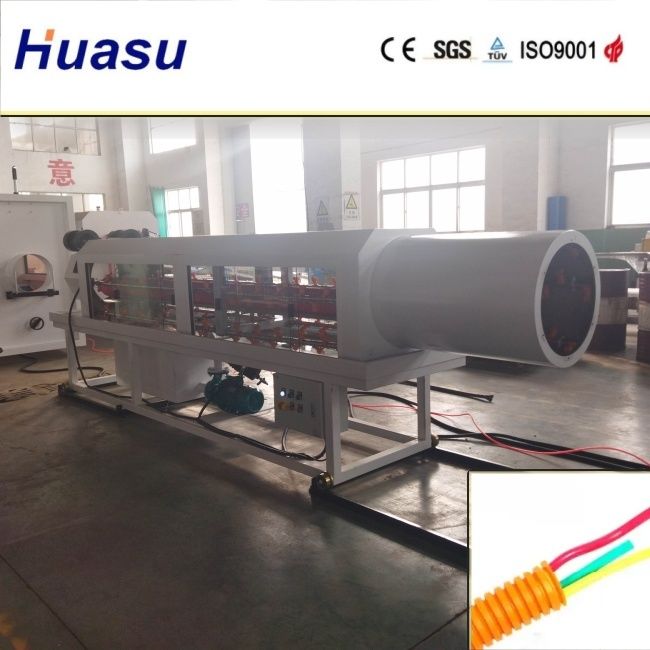 डीडब्ल्यूसी पाइप एक्सट्रूज़न लाइन 32-1600 मिमी पाइप व्यास 60-2000 किलोग्राम/घंटा क्षमता और सीमेंस पीएलसी प्रौद्योगिकी