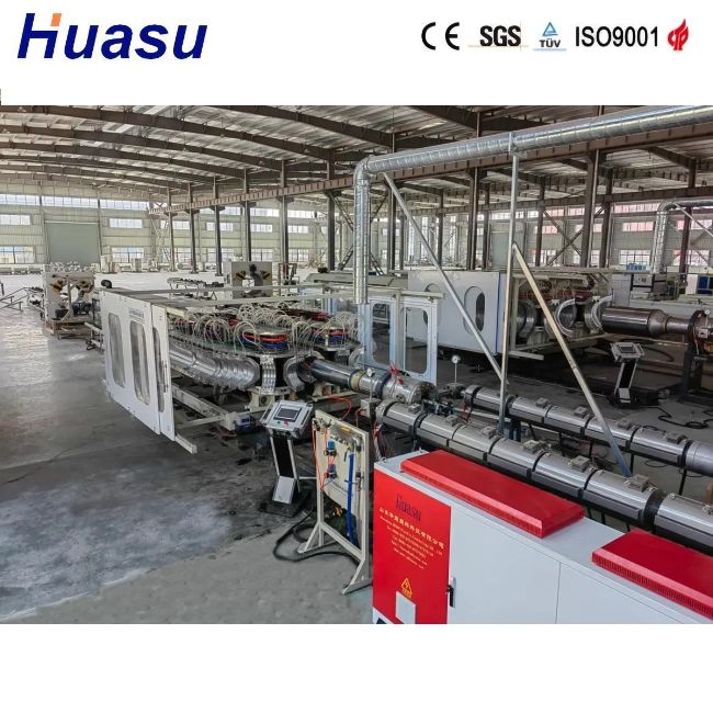 उच्च उत्पादकता डबल दीवार घुमावदार पाइप एक्सट्रूज़न लाइन 32-1600 मिमी पाइप व्यास और सीमेंस पीएलसी प्रौद्योगिकी के साथ
