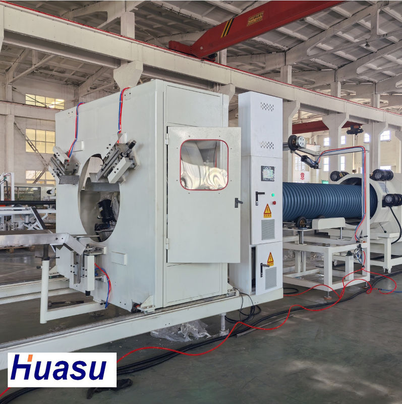 सिमेंस मुख्य विद्युत और पानी शीतलन विधि के साथ डबल दीवार घुमावदार पाइप एक्सट्रूज़न लाइन