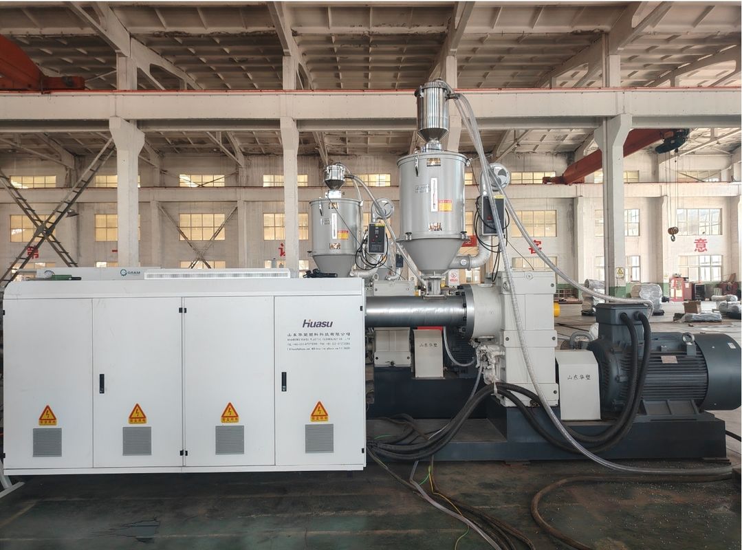 सिमेंस मुख्य विद्युत और पानी शीतलन विधि के साथ डबल दीवार घुमावदार पाइप एक्सट्रूज़न लाइन