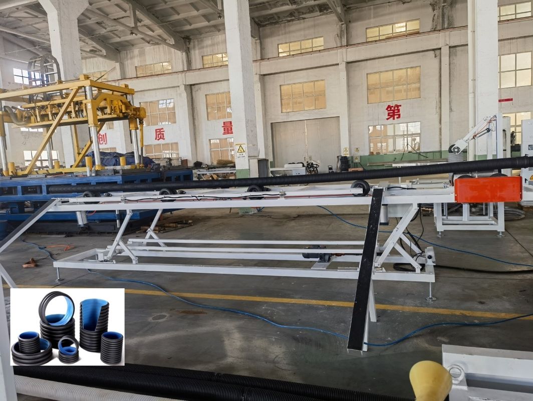 63 मिमी न्यूनतम व्यास और ऑटो फीडिंग के साथ डबल वॉल नालीदार पाइप एक्सट्रूज़न लाइन