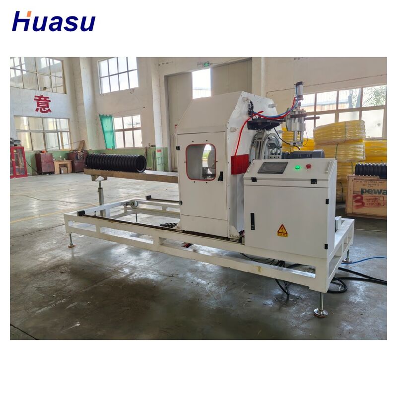 नालीदार पाइप उत्पादन के लिए सीमेंस पीएलसी नियंत्रण के साथ उच्च उत्पादकता स्वचालित कम्प्यूटरीकृत एचडीपीई पाइप एक्सट्रूज़न लाइन