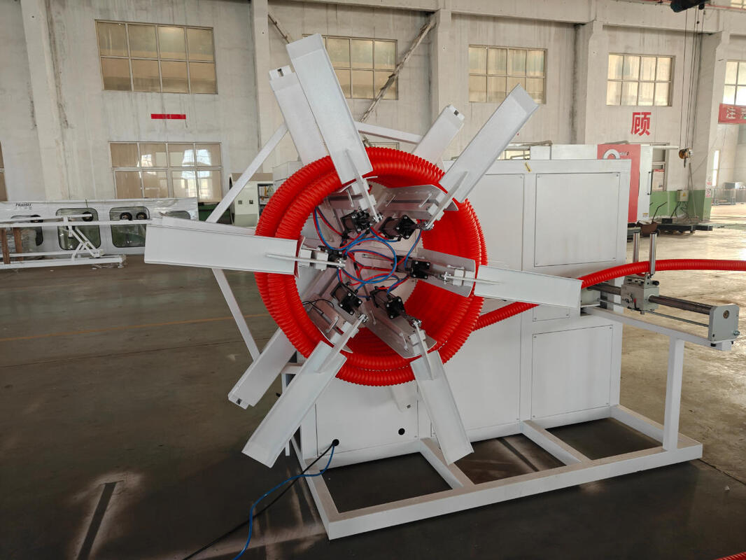 स्वचालित नालीदार एकल दीवार नालीदार पाइप एक्सट्रूज़न लाइन, 16 मिमी-1600 मिमी पाइप व्यास रेंज के लिए 38CrMoAlA बैरल सामग्री के साथ