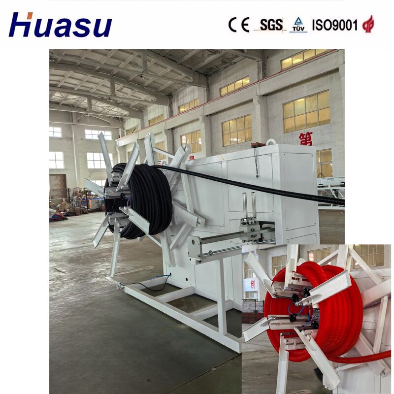 उच्च उत्पादकता के साथ 32-1600 मिमी पाइप रेंज के लिए पीएलसी नियंत्रित सिंगल वॉल नालीदार पाइप एक्सट्रूज़न लाइन