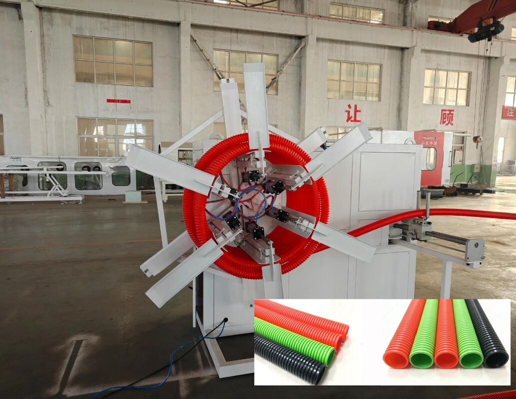 पीएलसी नियंत्रण के साथ एकल दीवार नालीदार पाइप एक्सट्रूज़न लाइन उच्च गुणवत्ता वाले स्टील वाटर स्लीव और सीमेंस / श्नाइडर मुख्य इलेक्ट्रिक्स