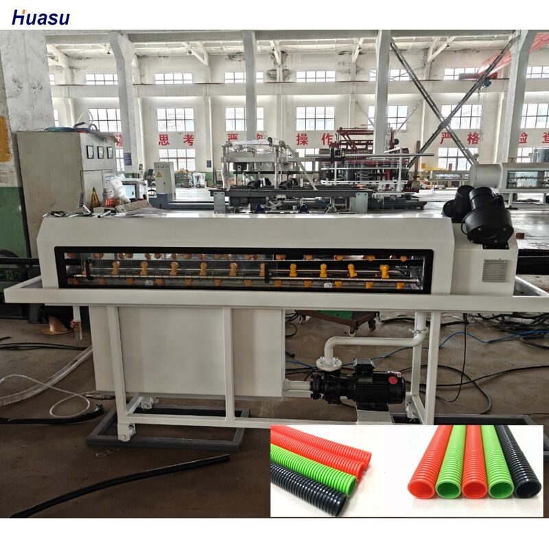 पीएलसी रिमोट कंट्रोल और टिकाऊ पाइप निर्माण के लिए सीमेंस श्नाइडर इलेक्ट्रिक के साथ सिंगल वॉल नालीदार पाइप एक्सट्रूज़न लाइन