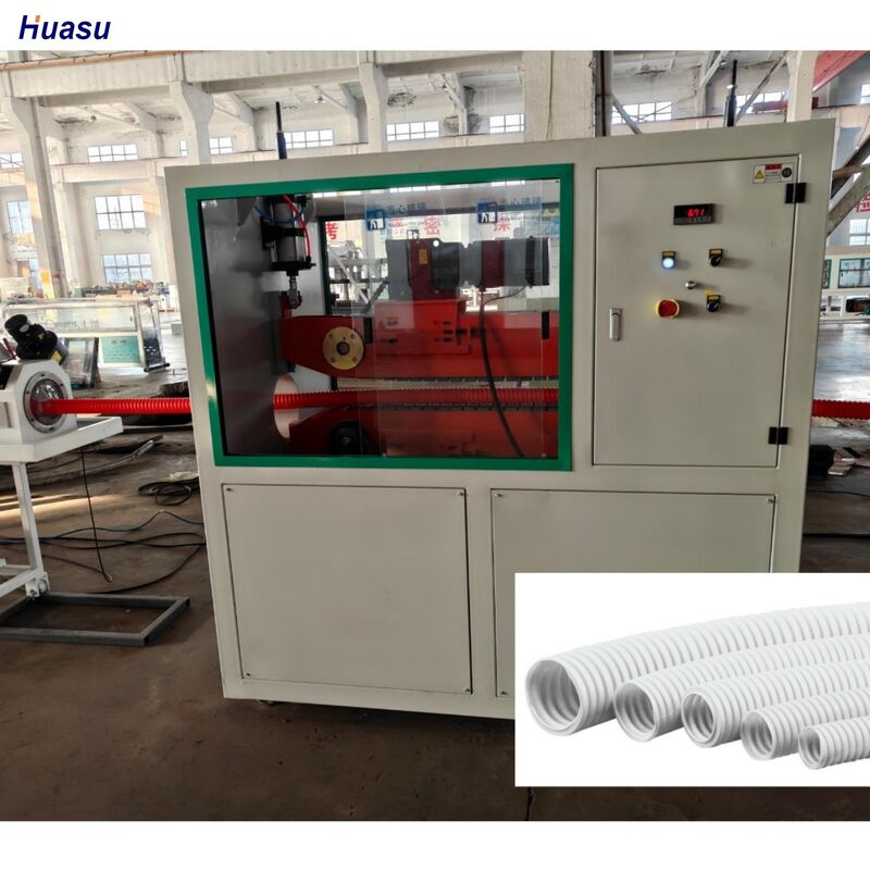 1 वर्ष की वारंटी समय के साथ स्वचालित लहराती पाइप उत्पादन लाइन पाइप बाहर निकालना प्रक्रिया और लंबी अवधि के स्थायित्व प्रदान