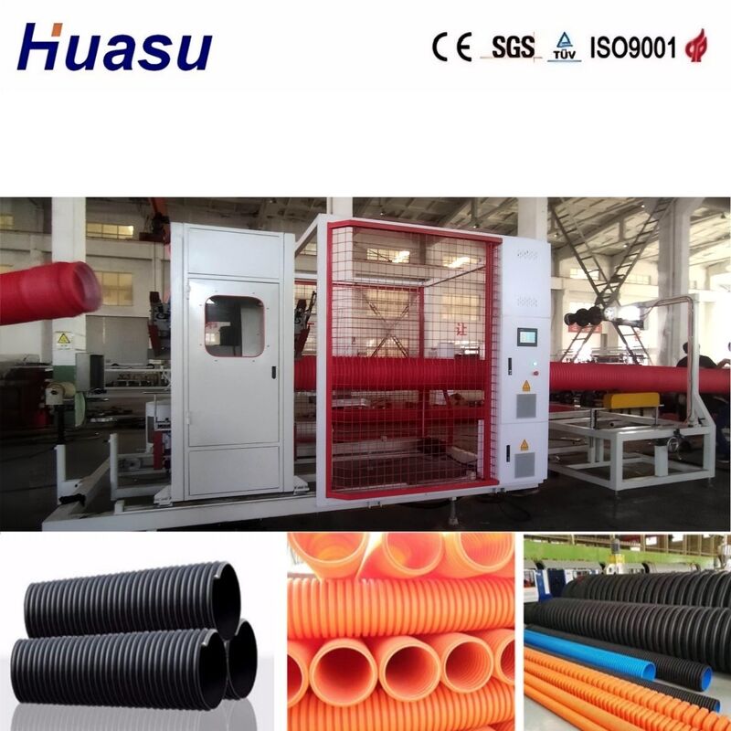 High Productivity Double Wall Corrugated Pipe Extrusion Line with PLC Control for 32mm-1600mm Pipe Diameter