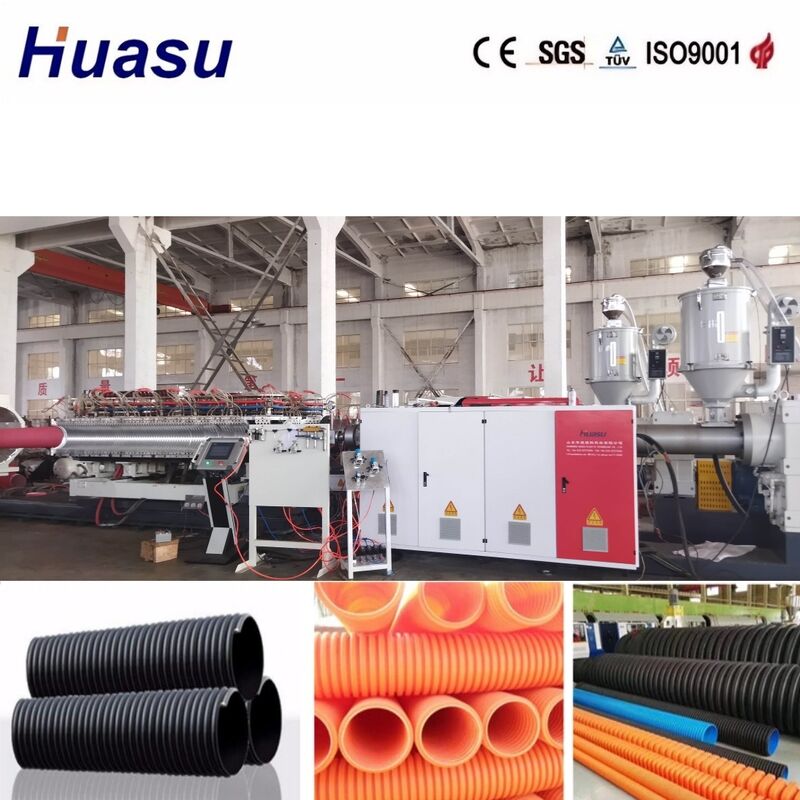 Double Wall Corrugated Pipe Extrusion Line with 32mm-1600mm Inner Diameter, Siemens PLC Control, and High Productivity