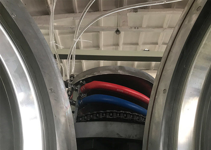 प्लास्टिक पीई पीपी पीवीसी एचडीपीई पाइप एक्सट्रूज़न मशीन डबल वॉल नालीदार पाइप लाइन