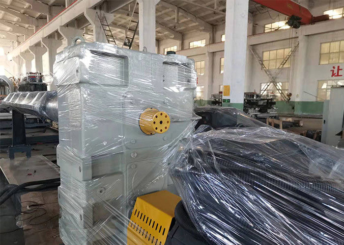 पीई / पीपी / पीवीसी सिंगल डबल वॉल नालीदार पाइप एक्सट्रूज़न लाइन ऑन लाइन बेलिंग के साथ