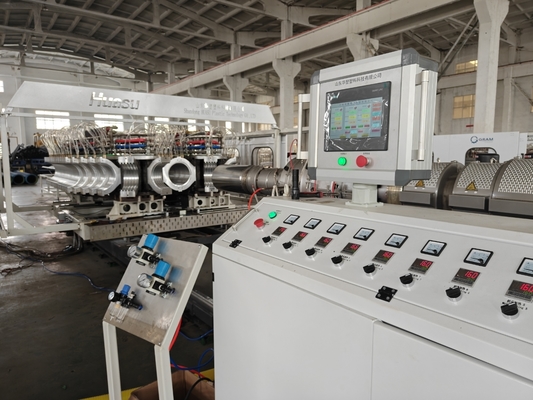 Advanced Twin Screw Extruder Pvc Pipe Extrusion Line For Water Drainage