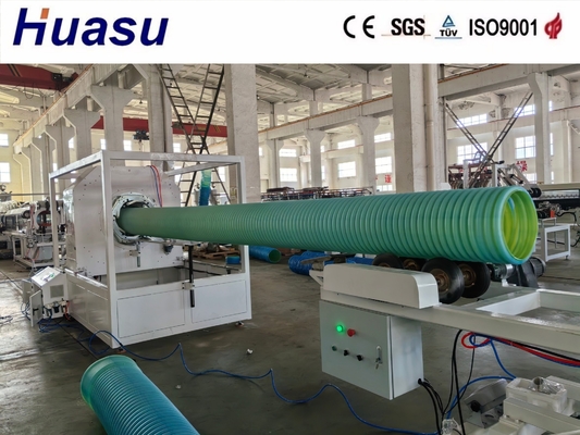 Conical Twin-screw Extruder DWC Pipe Extrusion Line with High Automation and Running Mould Block