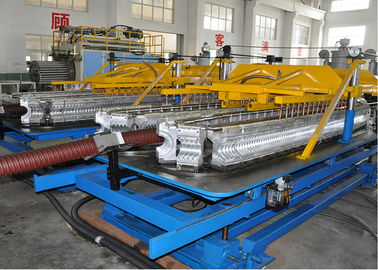 HDPE / PVC / PE Single Wall Corrugated Pipe Extrusion Line Carbon Pipe Making Machinery