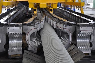 SBG-250 PE/PP/PA/PVC Single Wall Corrugated Pipe Extrusion Line With Water Cooling