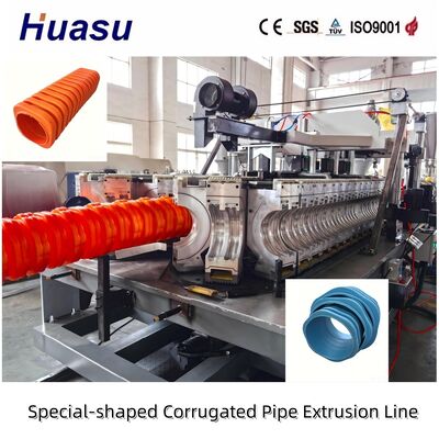 Blue Big Size HDPE Corrugated Drainage Pipe Special Shape Sewage Plastic Pipeline