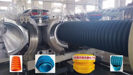 Single Screw Extruder Double wall corrugated Pipe Extrusion Line for durable pipe production and processing